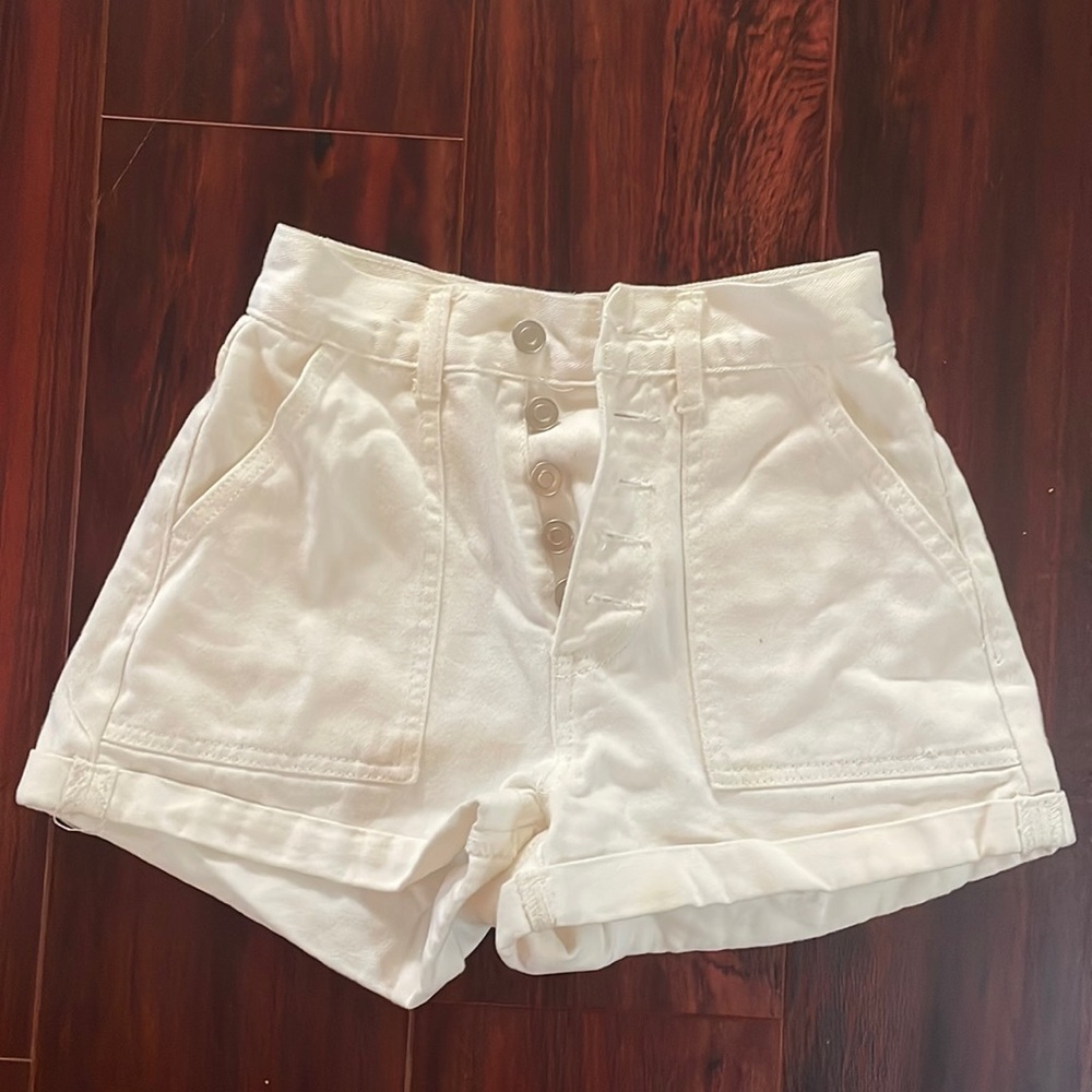 DISSH white denim shorts